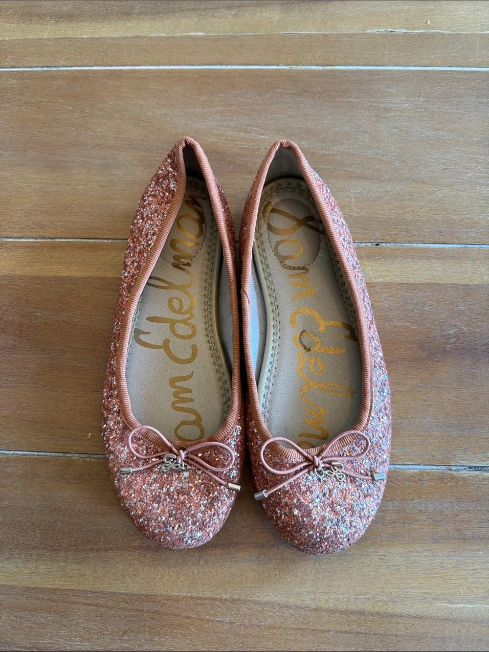 Sam Edelman Kids Glitter Ballet Flats — Pink Size 1